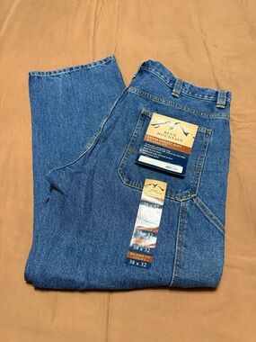 Blue Mountain Men’s Relaxed Fit Denim Jeans - Blue